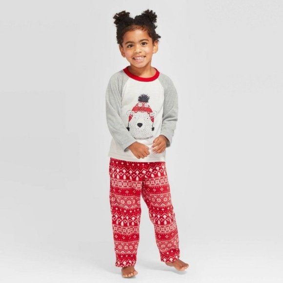 Wondershop Kid's Plaid Holiday White Tartan Pajama Set Size 12 Wondershop Kid's Plaid Holiday White Tartan Pajama Set Size 12